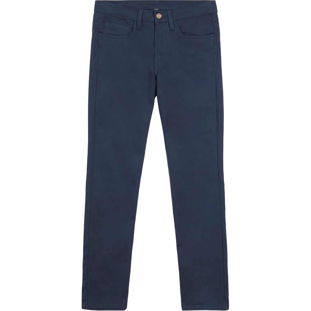 image:imageNautica Boys School Uniform Twill Chino Pants Flat Front Comfortable Waistband with Zip Closure amp StretchNavy 5pocket
