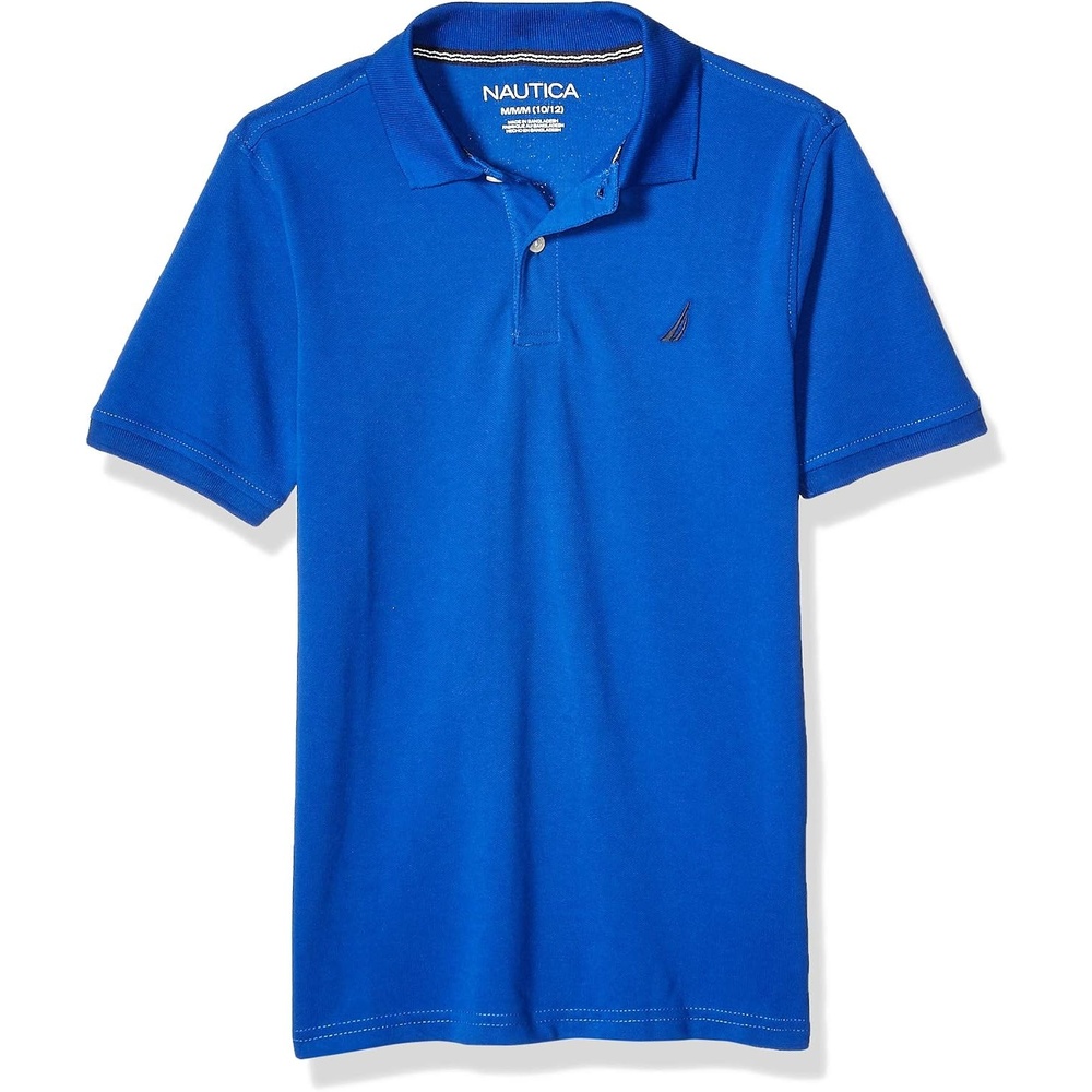 image:imageNautica Boys Short Sleeve Anchor Polo Button Closure Soft amp Comfortable Pique FabricLegacy Cobalt