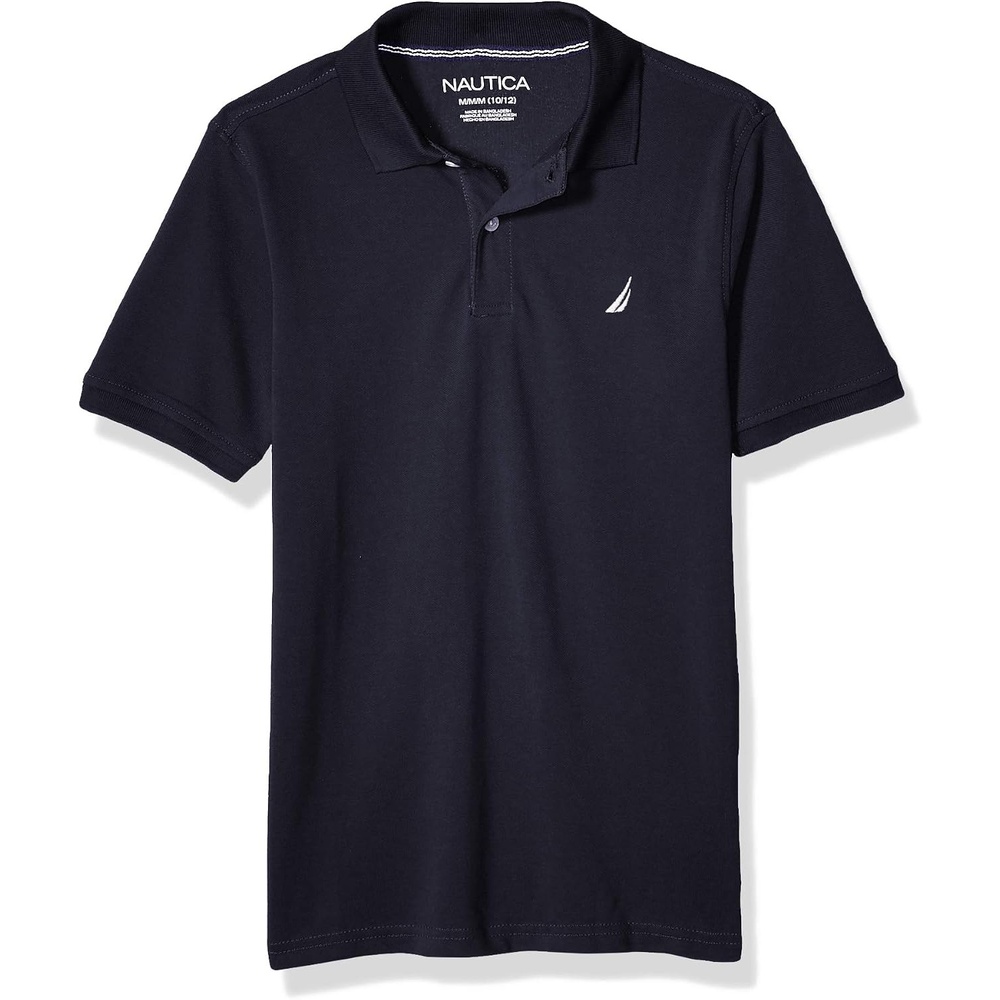 image:imageNautica Boys Short Sleeve Anchor Polo Button Closure Soft amp Comfortable Pique FabricSport Navy 0jb
