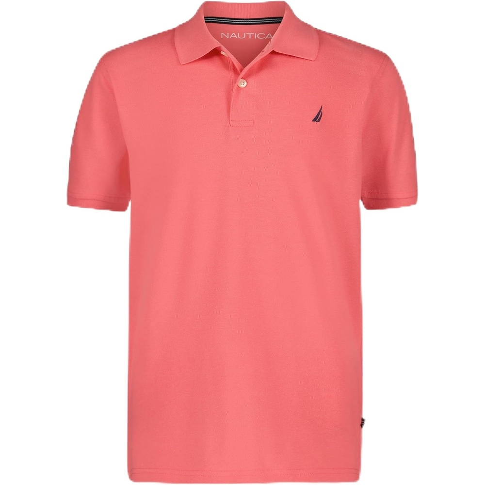 image:imageNautica Boys Short Sleeve Anchor Polo Button Closure Soft amp Comfortable Pique FabricTeaberry