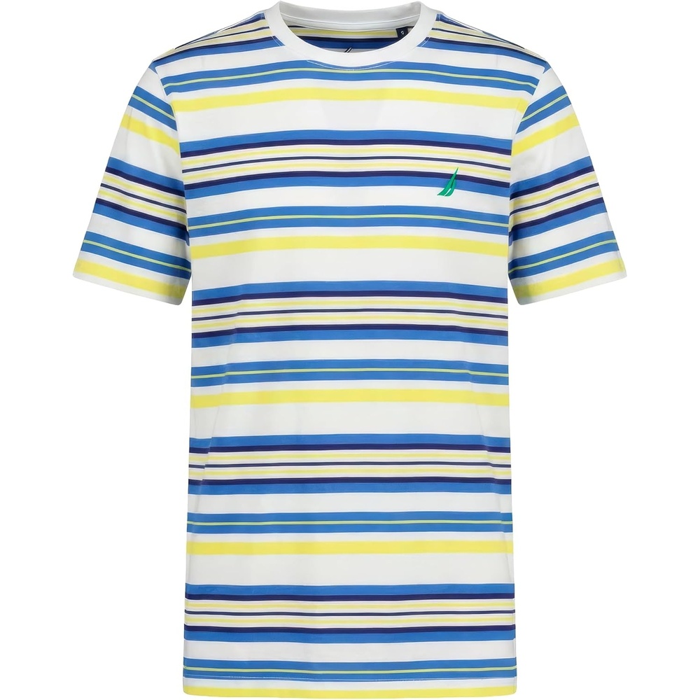 image:imageNautica Boys Short Sleeve Fashion Crew Neck TShirt Soft Comfortable Relaxed FitClear Skies Bright Stripe