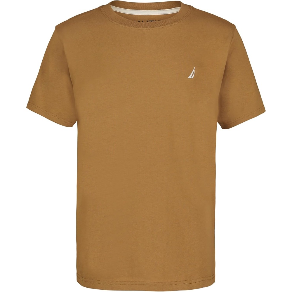 image:imageNautica Boys Short Sleeve Solid Crew Neck TShirt Soft Comfortable Relaxed FitAll Spice