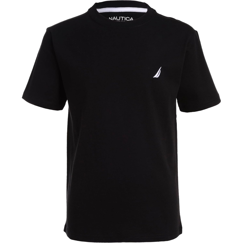 image:imageNautica Boys Short Sleeve Solid Crew Neck TShirt Soft Comfortable Relaxed FitBlack