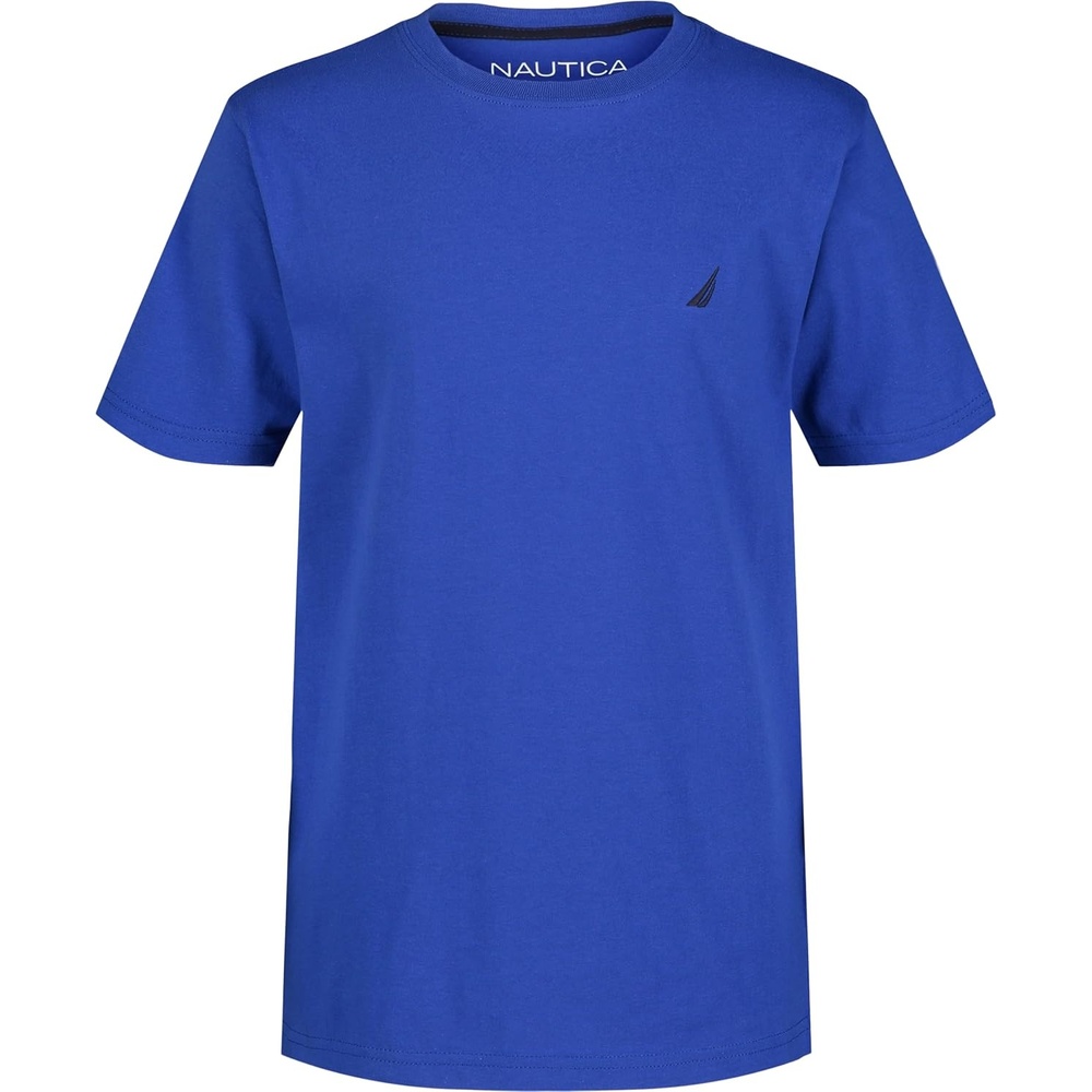 image:imageNautica Boys Short Sleeve Solid Crew Neck TShirt Soft Comfortable Relaxed FitCobalt
