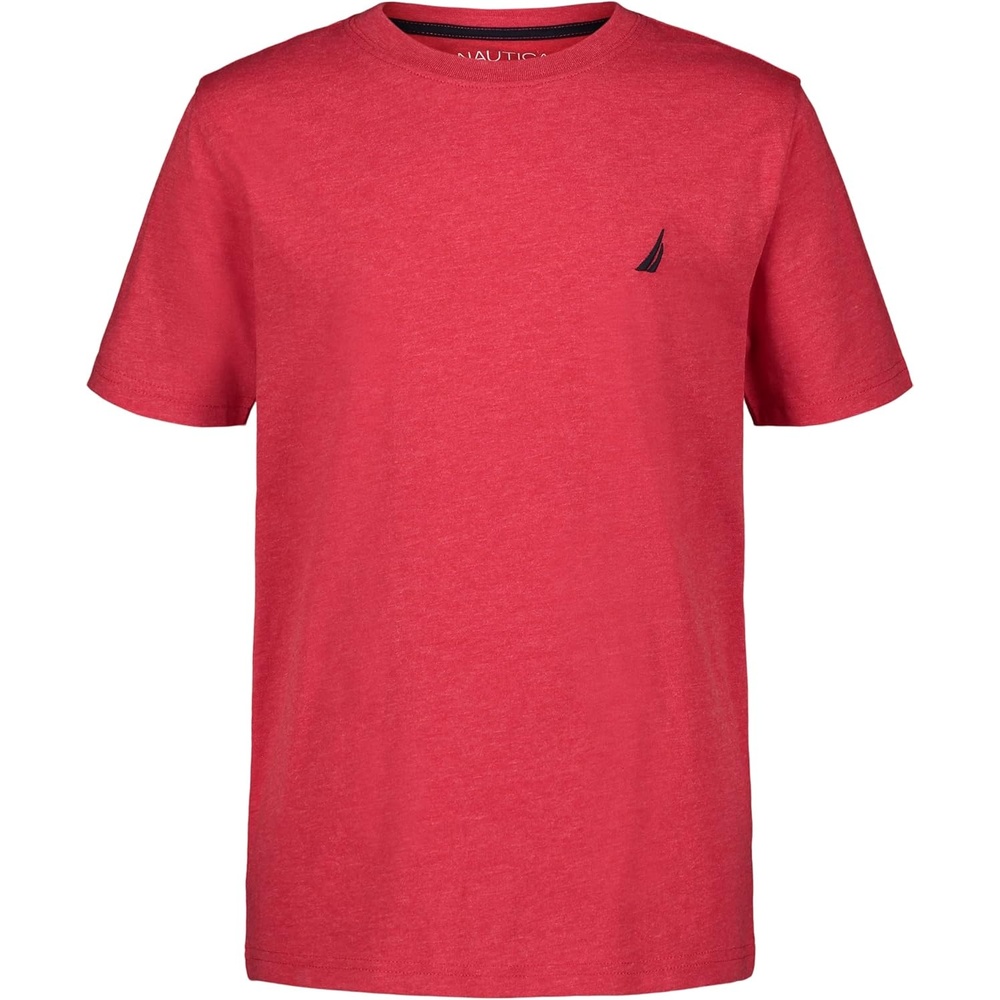 image:imageNautica Boys Short Sleeve Solid Crew Neck TShirt Soft Comfortable Relaxed FitLegacy Carmine Heather