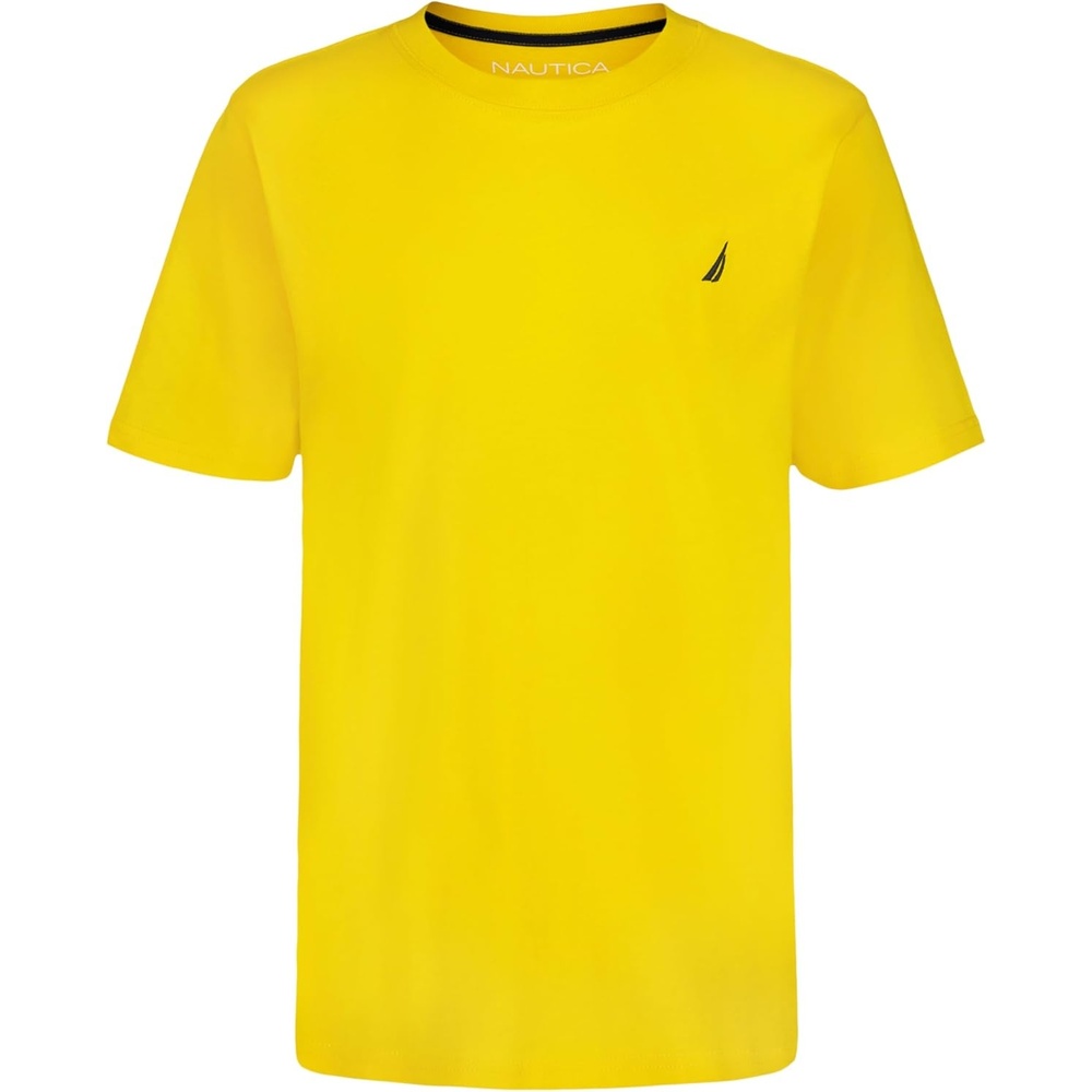 image:imageNautica Boys Short Sleeve Solid Crew Neck TShirt Soft Comfortable Relaxed FitLemon