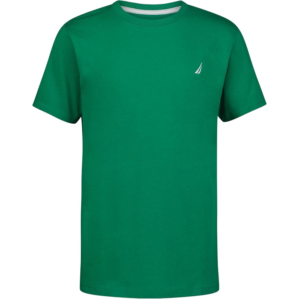image:imageNautica Boys Short Sleeve Solid Crew Neck TShirt Soft Comfortable Relaxed FitPepper Green