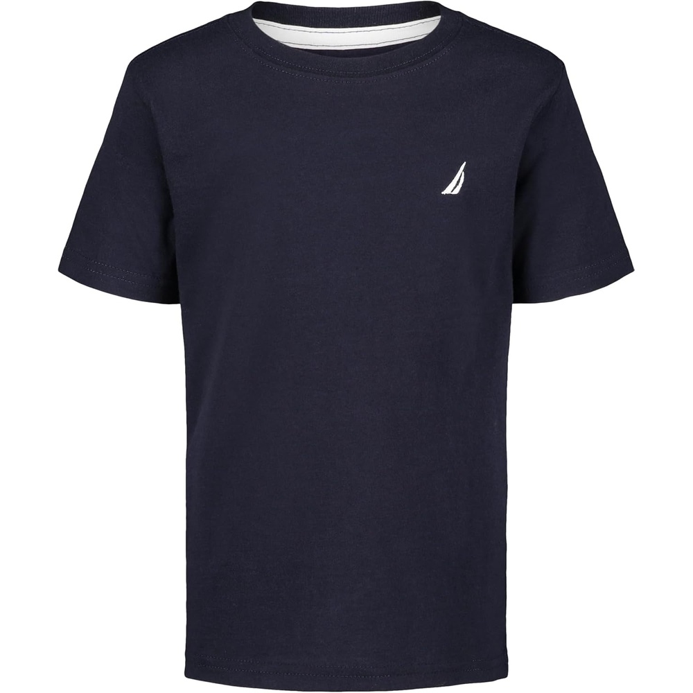 image:imageNautica Boys Short Sleeve Solid Crew Neck TShirt Soft Comfortable Relaxed FitSport Navy Heather