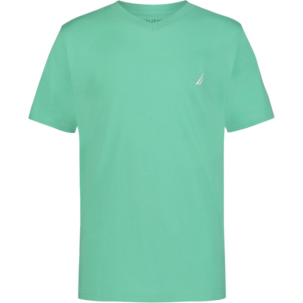 image:imageNautica Boys Short Sleeve Solid VNeck TShirt Soft Comfortable Relaxed FitSpearmint
