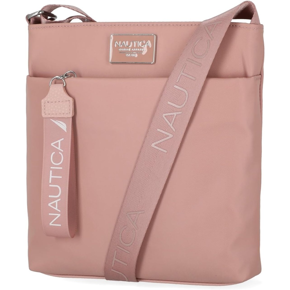 image:imageNautica Diver Nylon Small Womens Crossbody Bag Purse with Adjustable Shoulder StrapBlush Enamel
