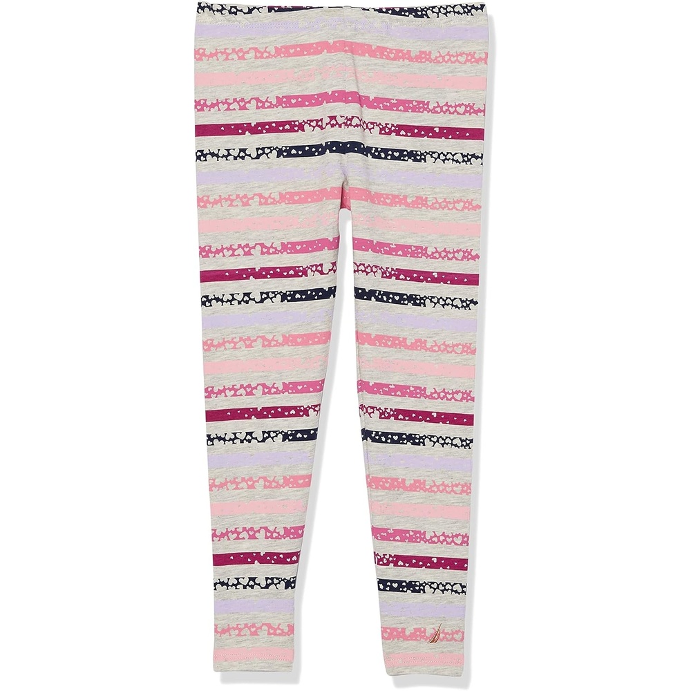 image:imageNautica Girls Leggings Full Length Pullon Stretch Pants with Elastic Waistband amp Logo DetailOatmeal Multi