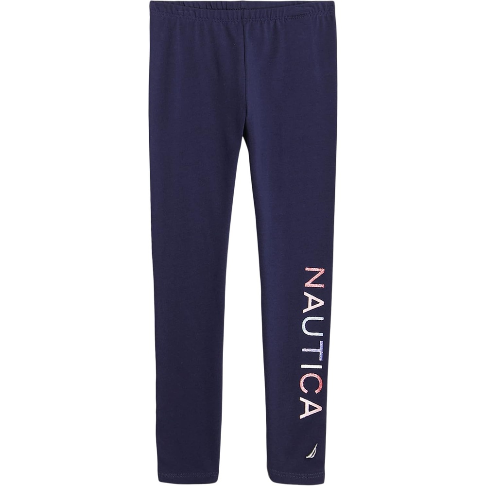 image:imageNautica Girls Leggings Full Length Pullon Stretch Pants with Elastic Waistband amp Logo DetailPeacoat Multi