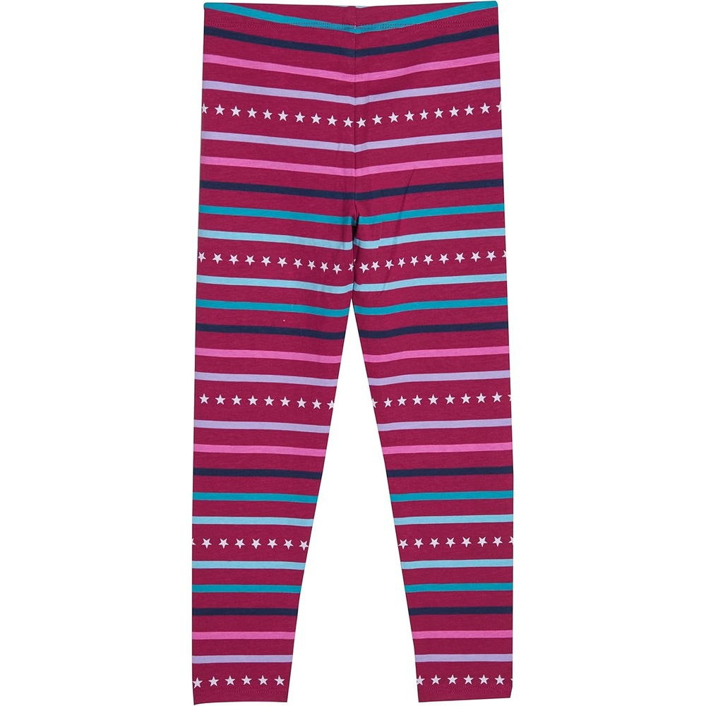 image:imageNautica Girls Leggings Full Length Pullon Stretch Pants with Elastic Waistband amp Logo DetailRasberry Stripes
