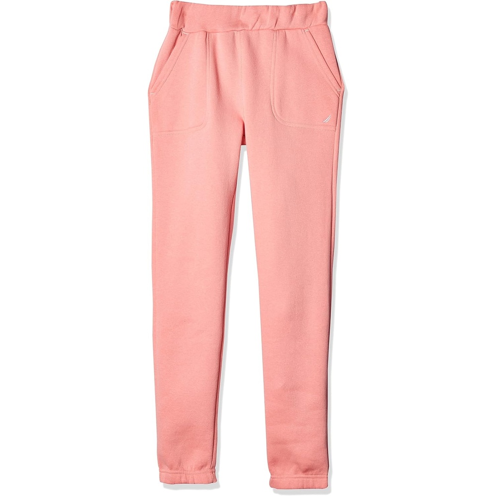 image:imageNautica Girls Logo Sweatpants Fleece Joggers with Ribbed Cuffs amp Functional Side PocketsFlamingo Pink