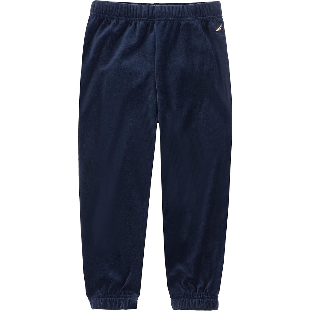 image:imageNautica Girls Logo Sweatpants Fleece Joggers with Ribbed Cuffs amp Functional Side PocketsVelour Peacoat