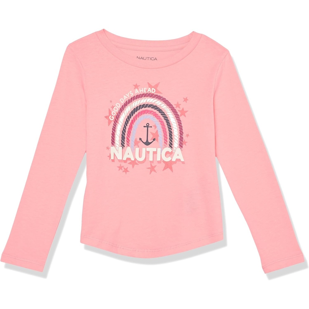 image:imageNautica Girls Long Sleeve Graphic TShirtConch Shell