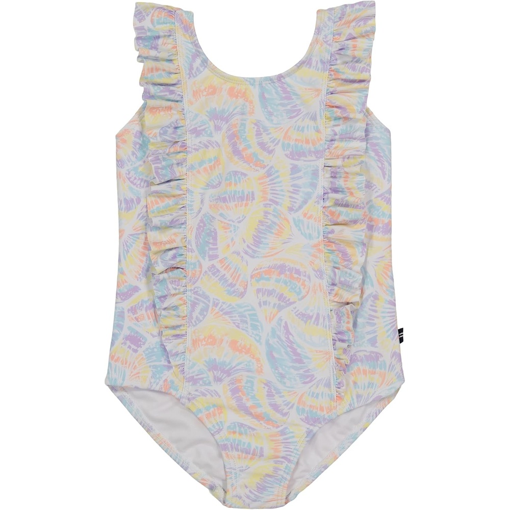 image:imageNautica Girls OnePiece Swimsuit with UPF 50 Sun Protection Quick Drying Bathing SuitWhite Shell Ruffle