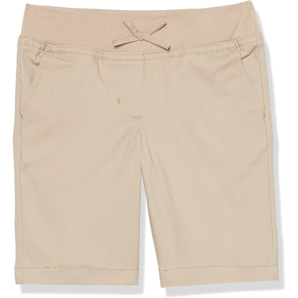 image:imageNautica Girls School Uniform Bermuda Shorts Pullon Fit Stretchy Material Functional PocketsKhaki Pullon
