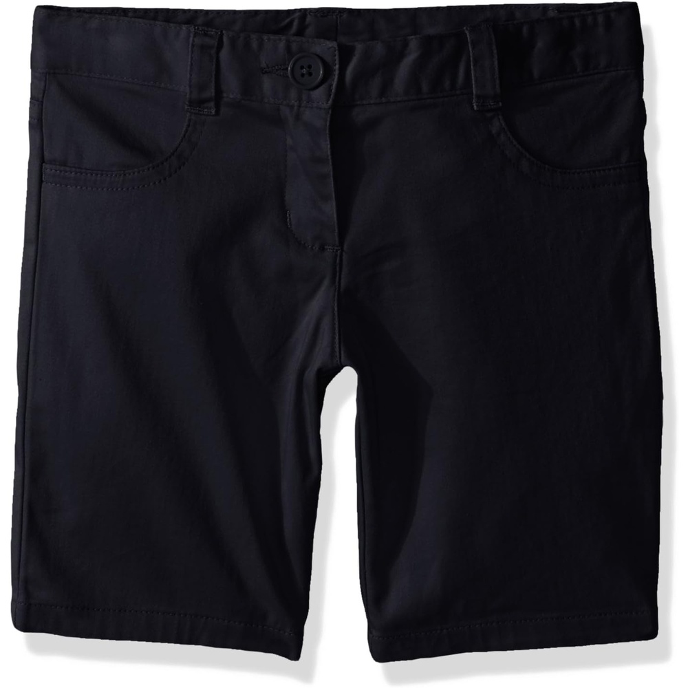 image:imageNautica Girls School Uniform Bermuda Shorts Pullon Fit Stretchy Material Functional PocketsNavy Su