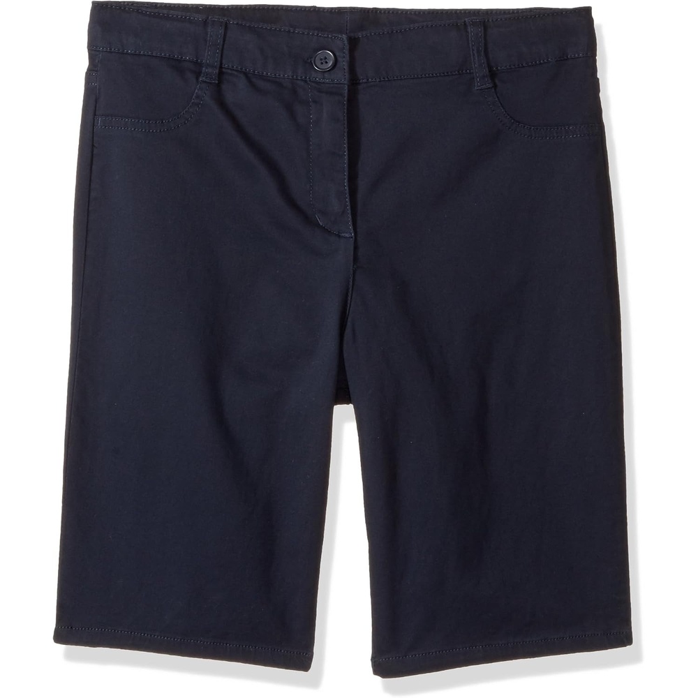 image:imageNautica Girls School Uniform Bermuda Shorts Pullon Fit Stretchy Material Functional PocketsNavySateen