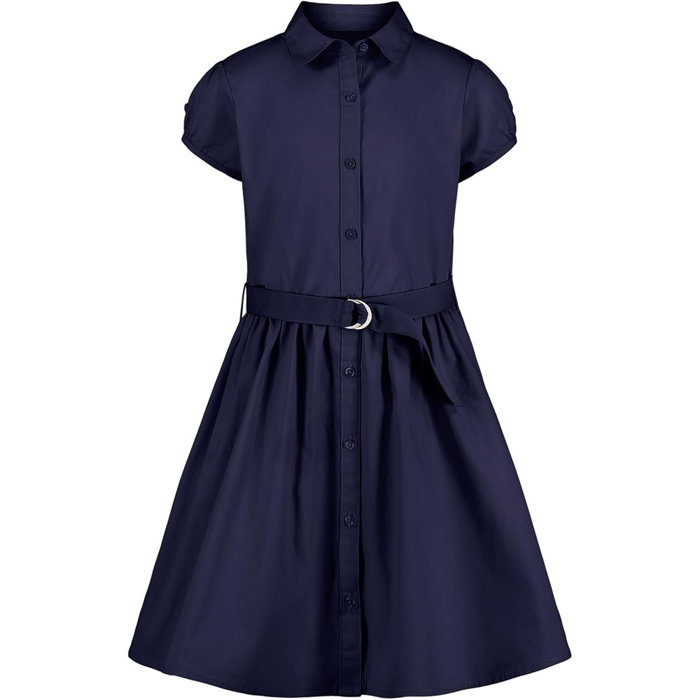 image:imageNautica Girls School Uniform Short Sleeve ShirtdressNavy Blue