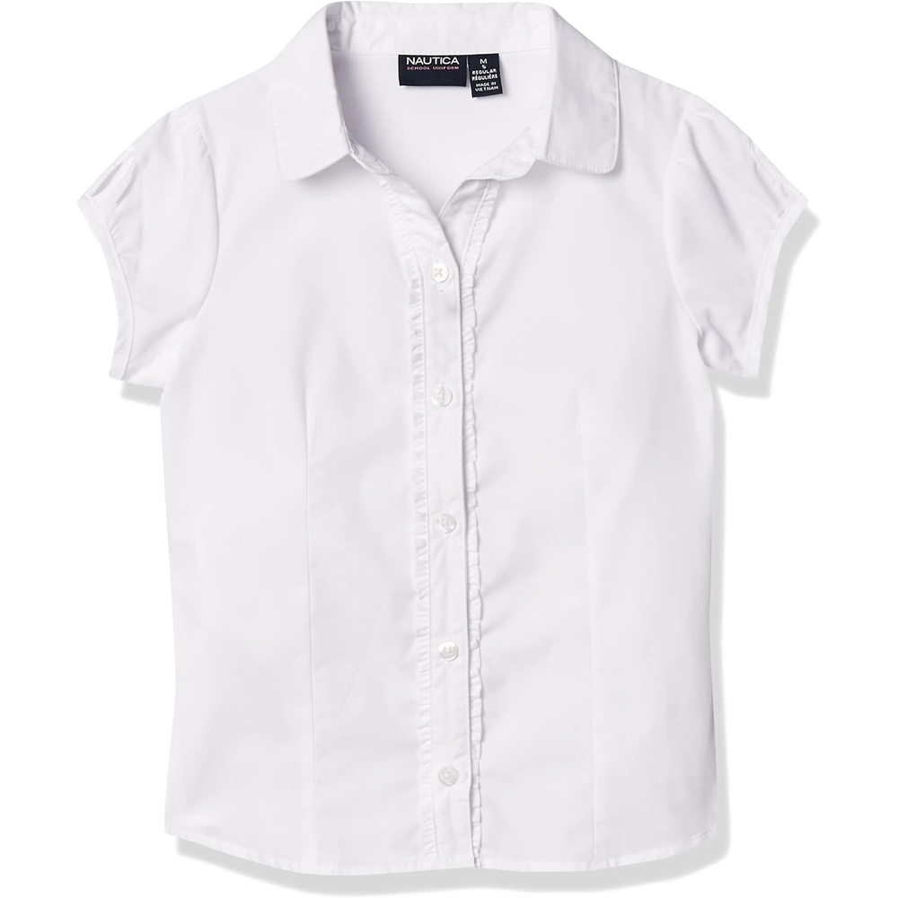 image:imageNautica Girls Short Sleeve BlouseWhite