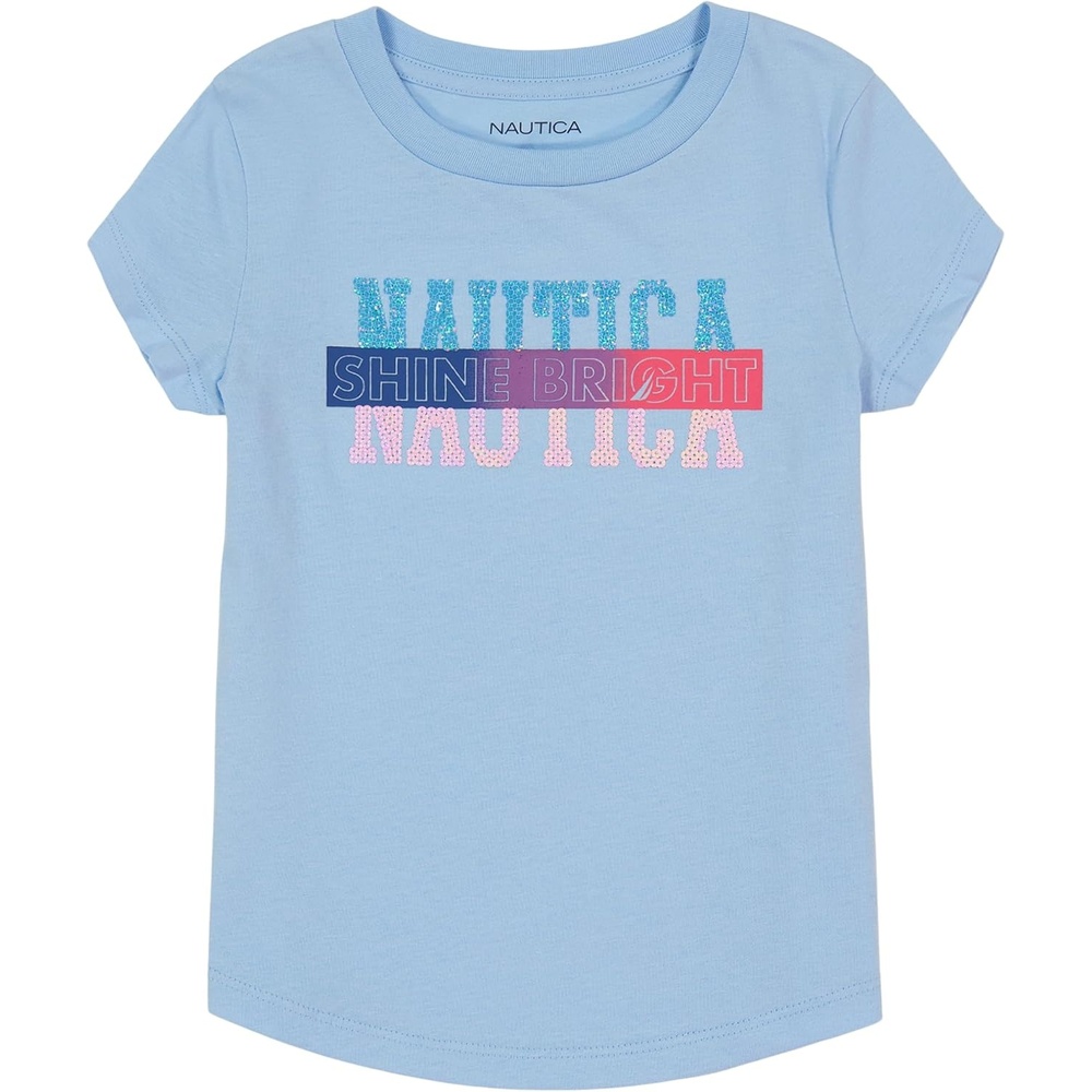 image:imageNautica Girls Short Sleeve Legacy TShirt with Flip Sequin Design Cotton Tee with Tagless InteriorDutch Canal