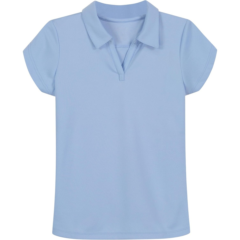 image:imageNautica Girls Short Sleeve Performance PoloLight Blue