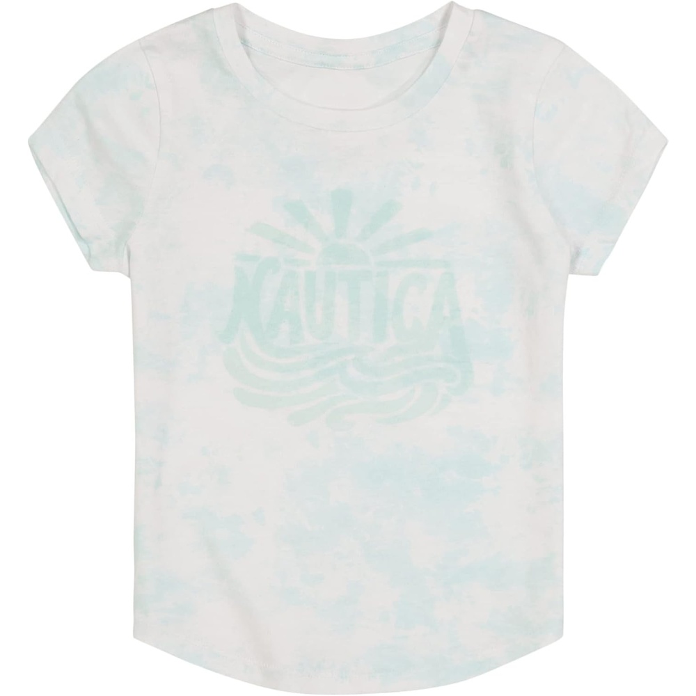 image:imageNautica Girls Short Sleeve TShirt with Fun Graphic Design Cotton Tee with Tagless InteriorBlue Light Tiedye
