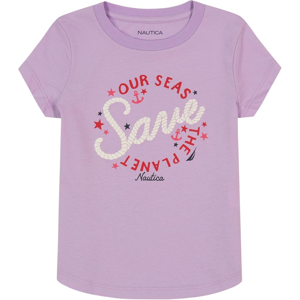 image:imageNautica Girls Short Sleeve TShirt with Fun Graphic Design Cotton Tee with Tagless InteriorLavendula Planet