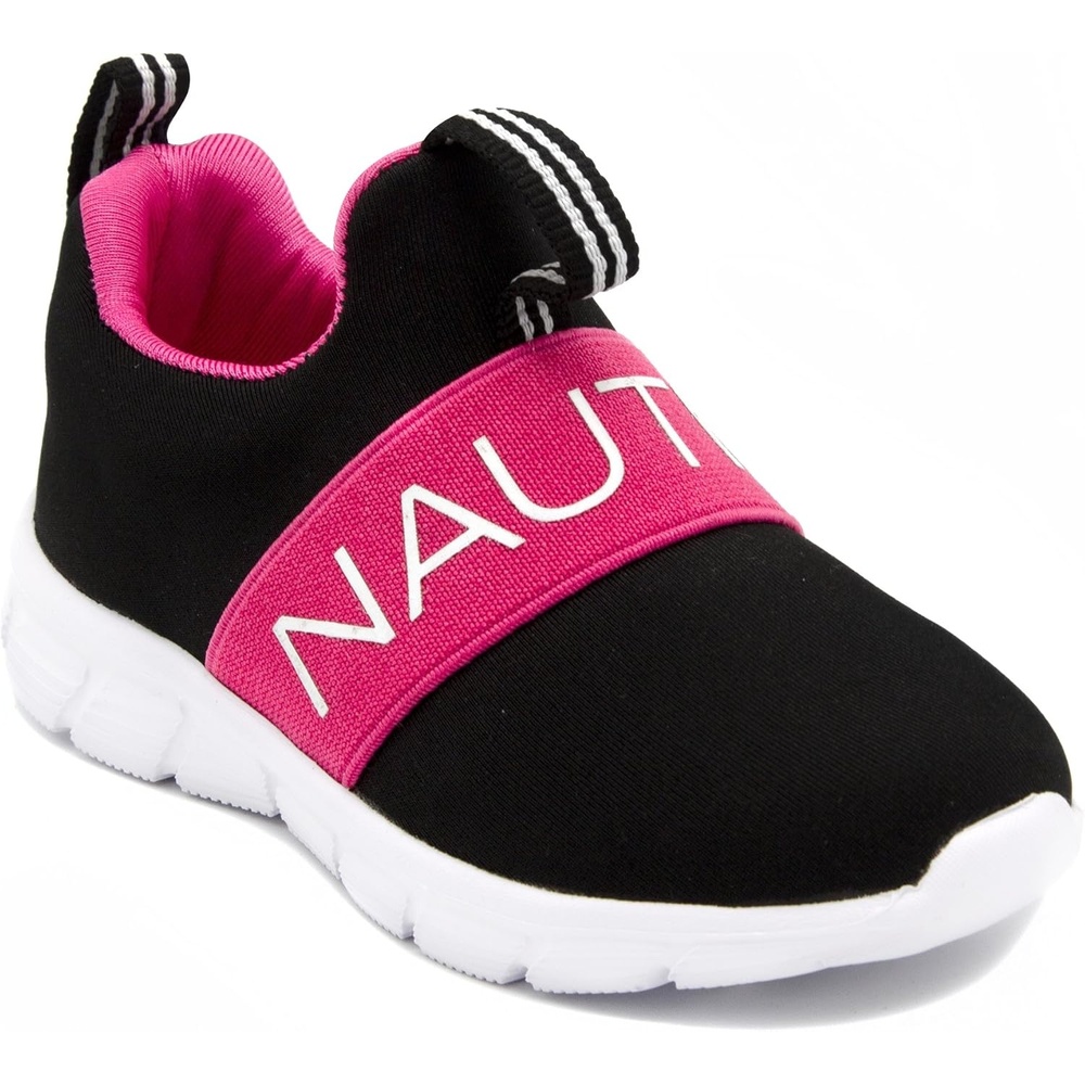 image:imageNautica Girls SlipOn Sneaker  Athletic Running Kids Shoe for Walking Running Tennis and Sports ToddlerLittle KidBlackPink