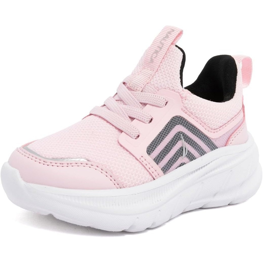 image:imageNautica Girls SlipOn Sneaker  Athletic Running Kids Shoe for Walking Running Tennis and Sports ToddlerLittle KidPink Black Silver