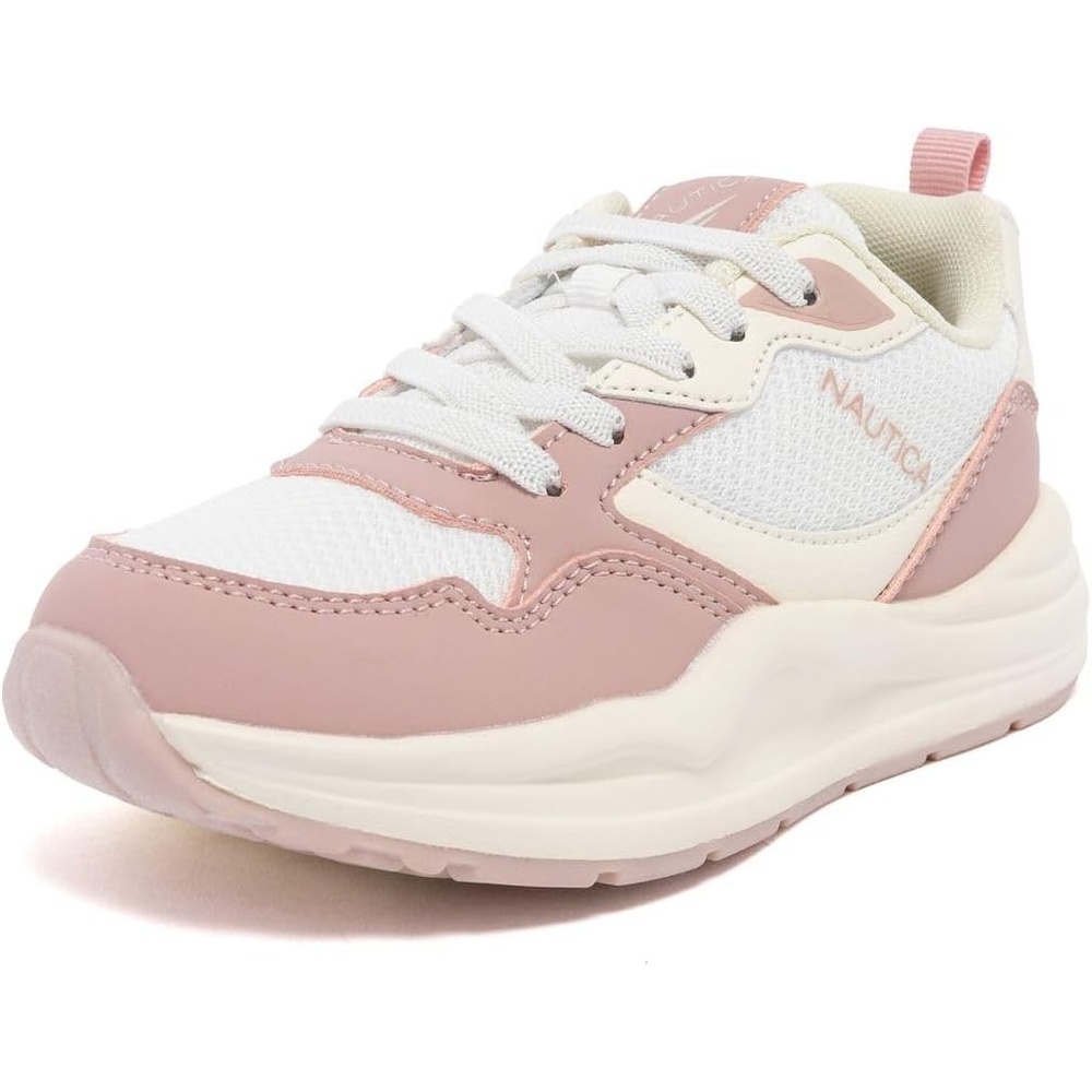 image:imageNautica Girls Toddler Bungee Sneakers Athletic Walking Shoes for Play and Everyday Wear Comfortable Casual FootwearBone Blush