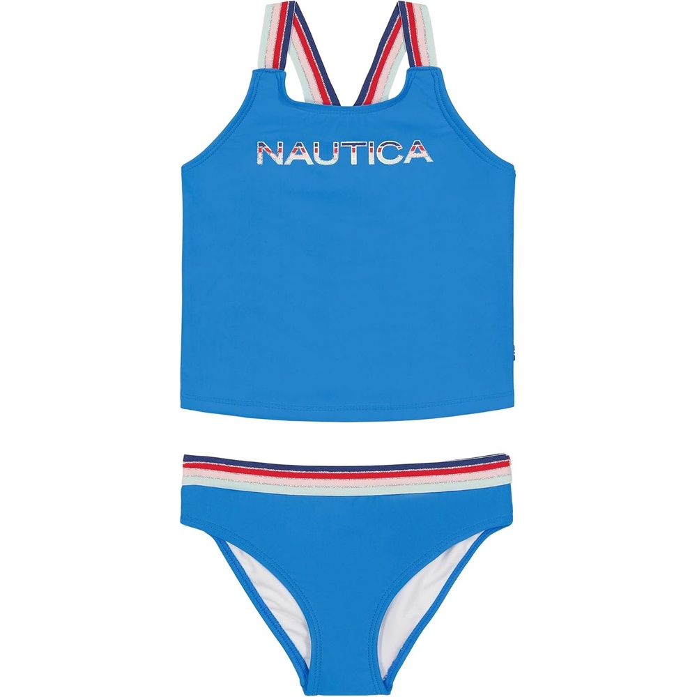 image:imageNautica Girls TwoPiece Bikini Swimsuit Set UPF 50 Sun Protection QuickDry Bathing SuitFrench Blue