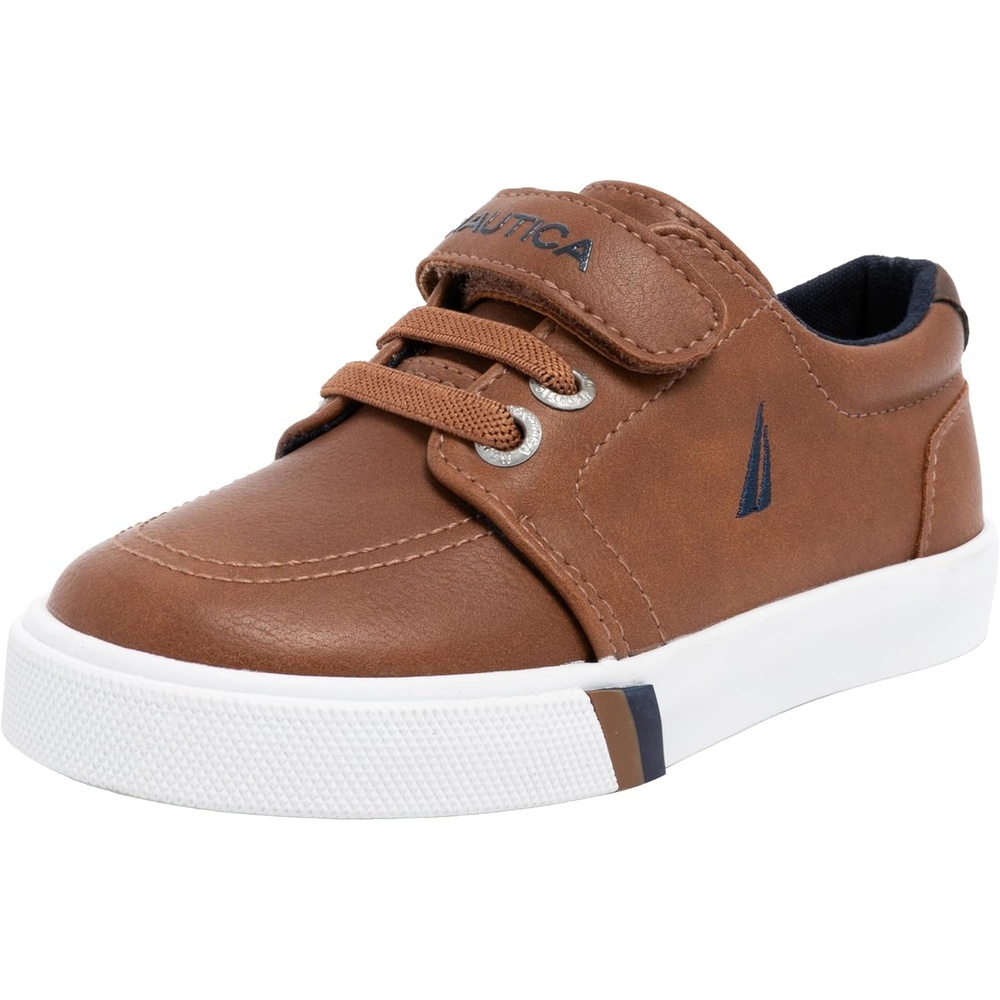 image:imageNautica Kids Adjustable Strap Shoes Comfortable Casual Sneakers for Boys and Girls Toddlers amp Little KidsTan Nolen