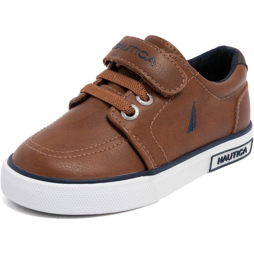 image:imageNautica Kids Adjustable Strap Shoes Comfortable Casual Sneakers for Boys and Girls Toddlers amp Little KidsTan X Berrian