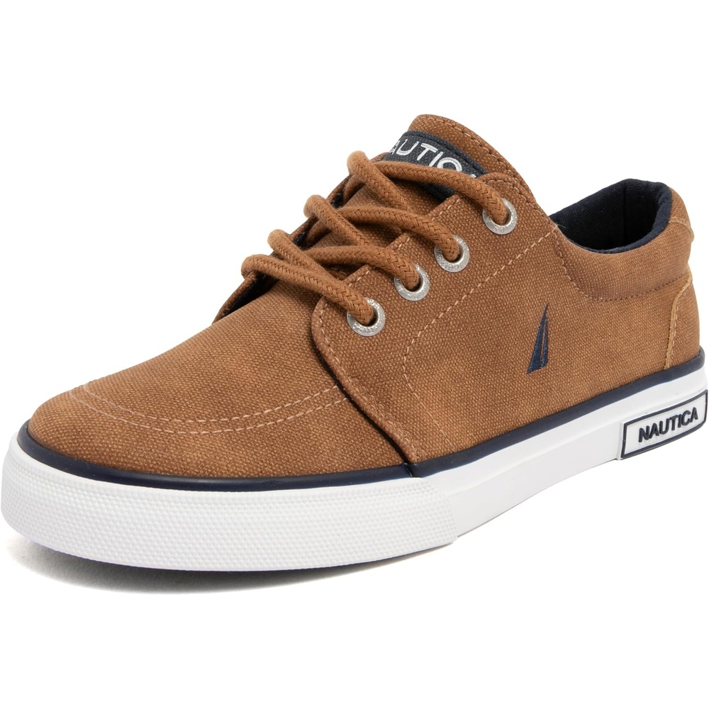 image:imageNautica Kids Boys LaceUp Fashion Sneakers LowTop Dress Shoes for Youth Big KidLittle KidCognac Berrian