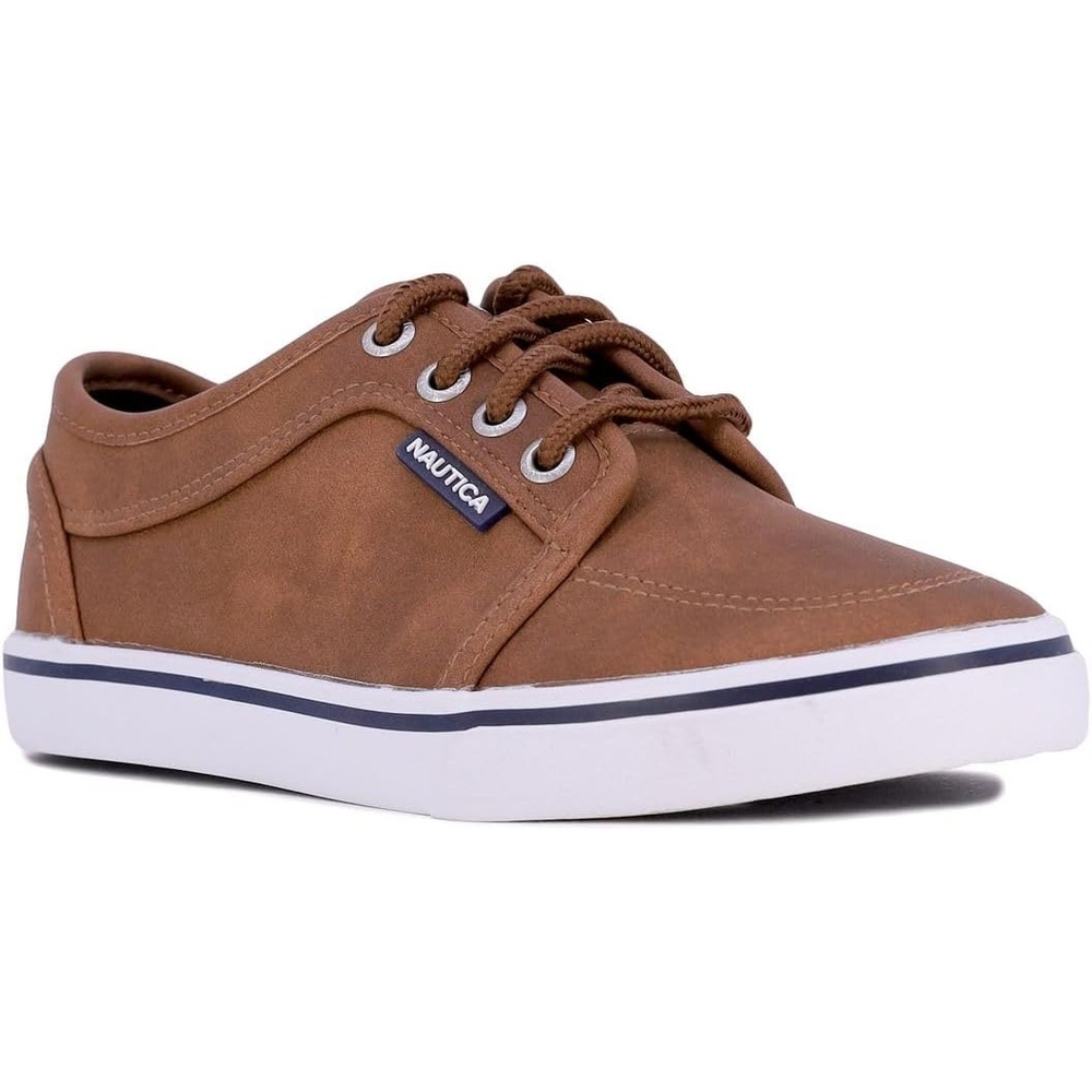 image:imageNautica Kids Boys LaceUp Fashion Sneakers LowTop Dress Shoes for Youth Big KidLittle KidTanmoulouya