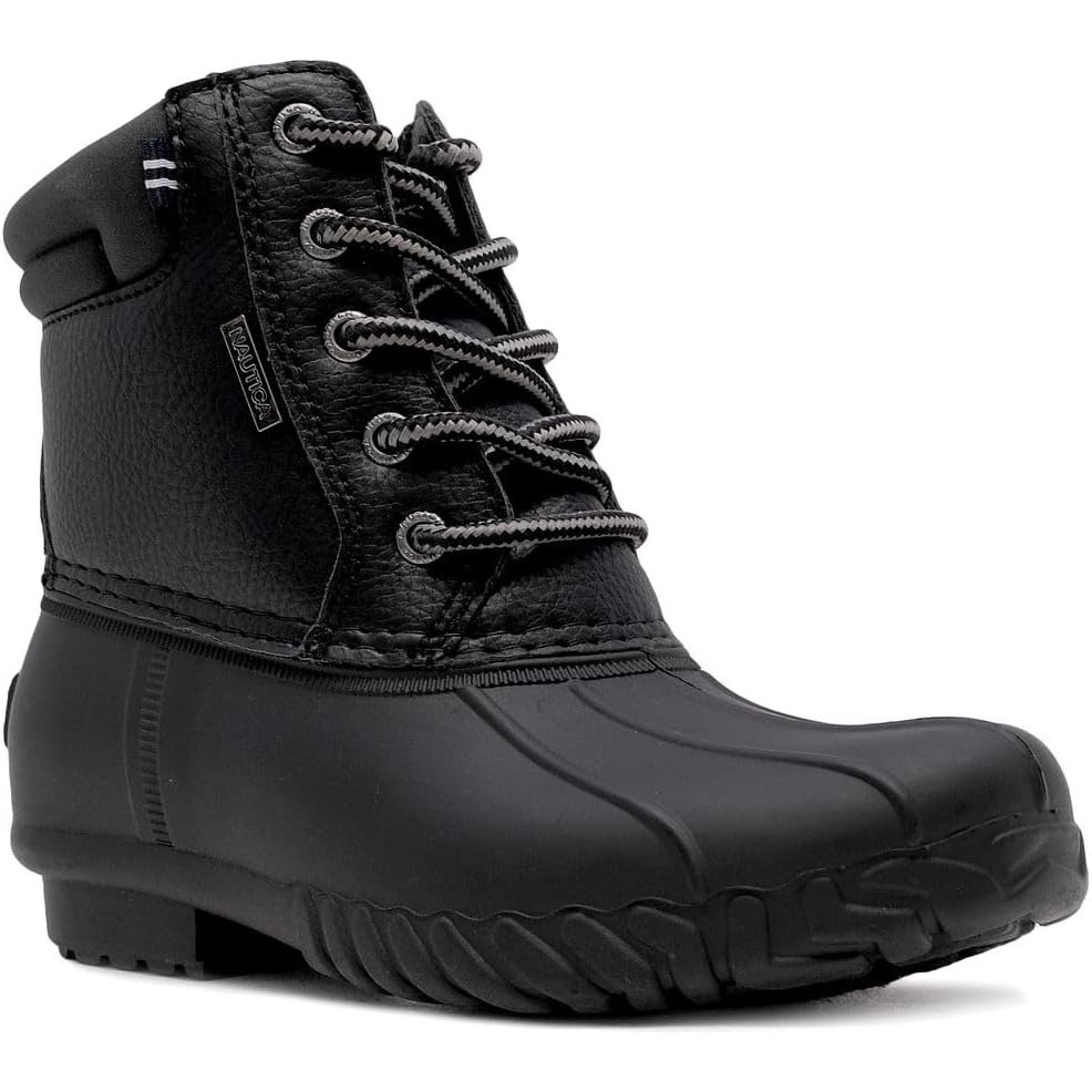 image:imageNautica Kids Boys amp Girls Duck Boots Kids Waterproof Rain Snow Boots Insulated Winter Boots ToddlerLittleBig KidBlackchanning