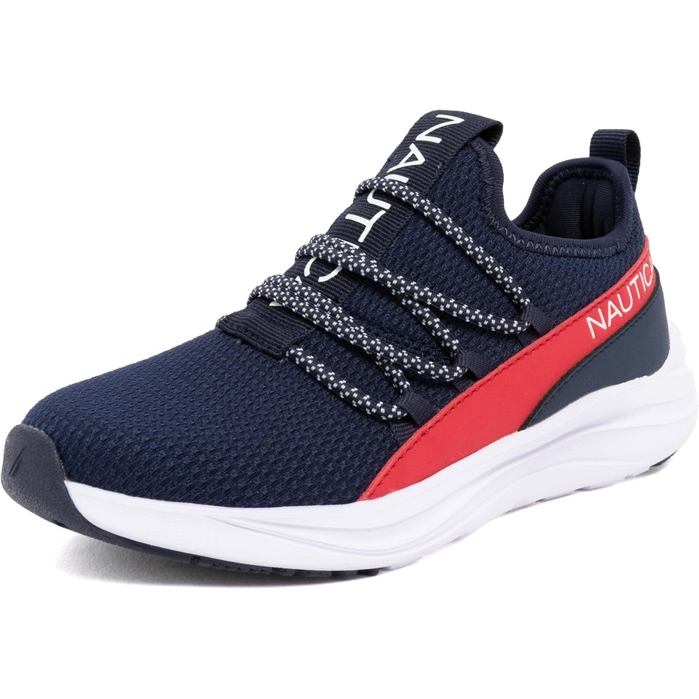 image:imageNautica Kids Boys and Girls Athletic SlipOn Sneakers Lightweight Bungee Running Shoes for Toddler Little Kid and Big KidAmericanaseabert