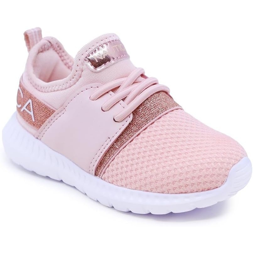 image:imageNautica Kids Boys and Girls Athletic SlipOn Sneakers Lightweight Bungee Running Shoes for Toddler Little Kid and Big KidRose Gold Kappil