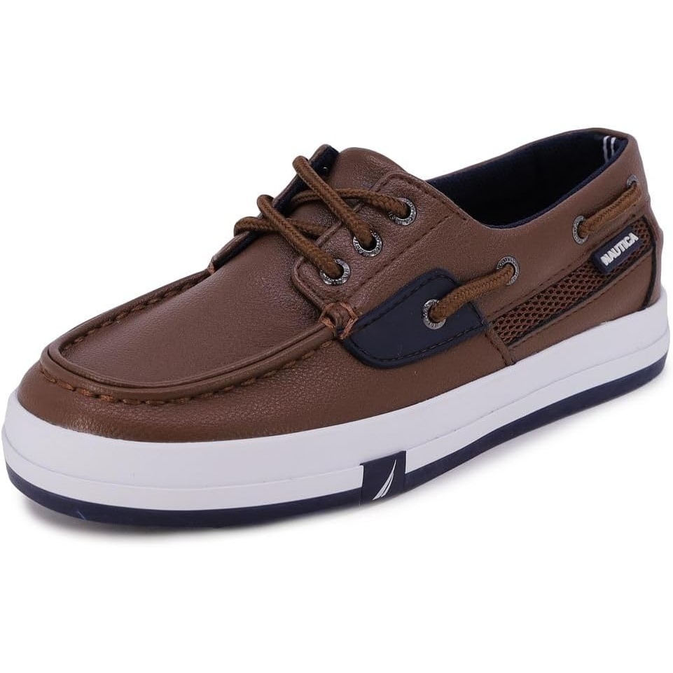image:imageNautica Kids Casual Boat Shoe Loafers  School Shoes for Boys ToddlerLittle KidBig KidDark Tan