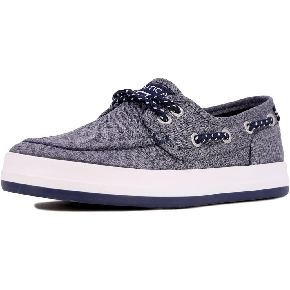 image:imageNautica Kids Casual Boat Shoe Loafers  School Shoes for Boys ToddlerLittle KidBig KidNavy Heather