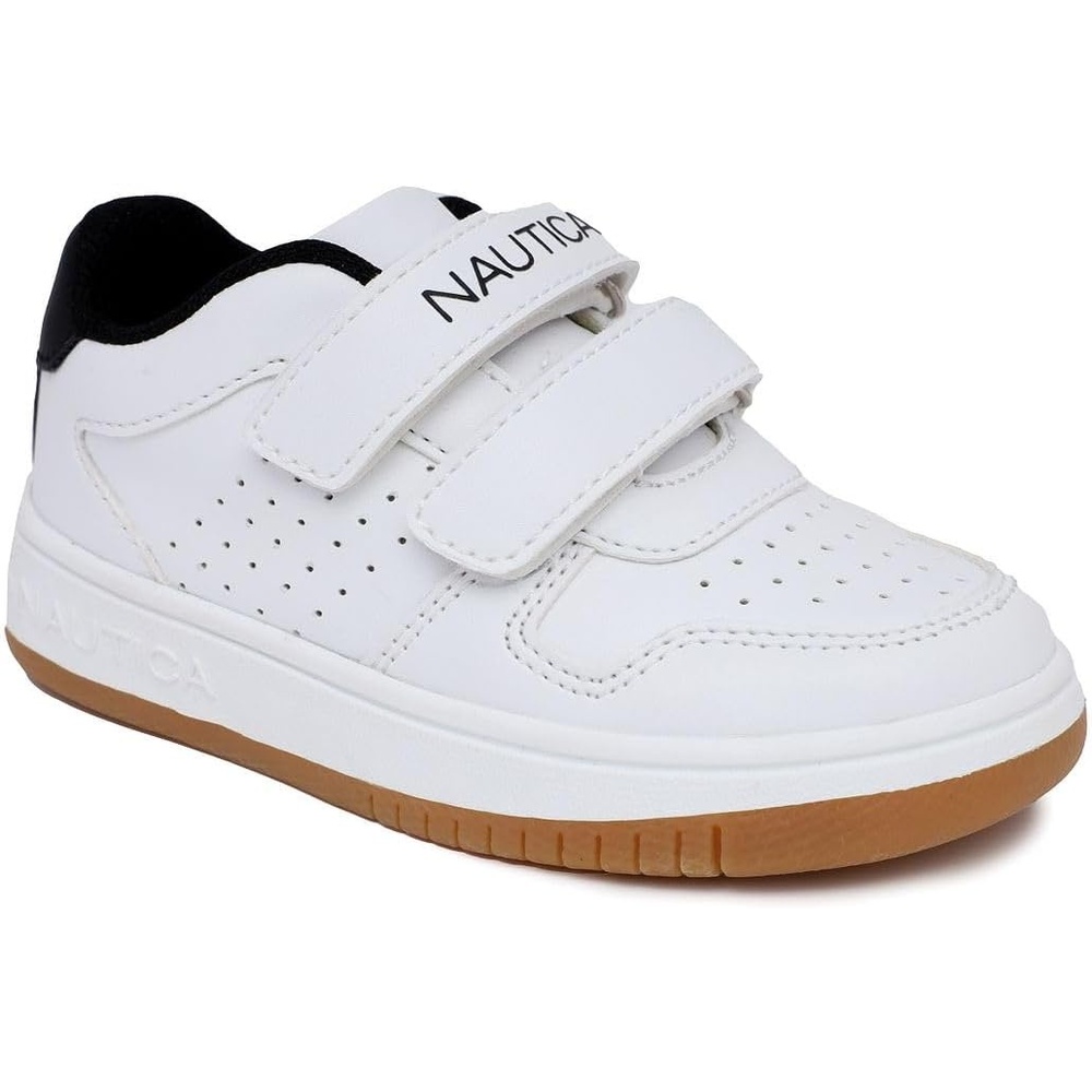 image:imageNautica Kids Double Strap Athletic SneakersWhite Blackstafford