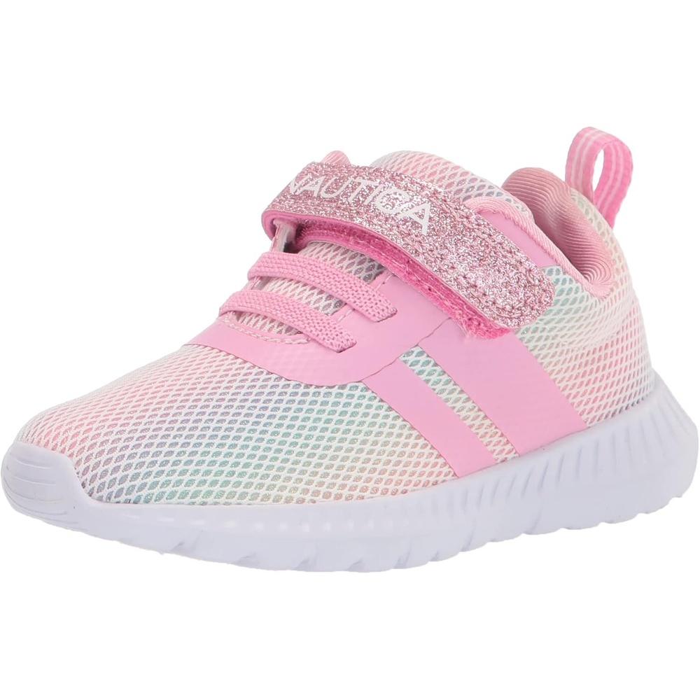 image:imageNautica Kids Fashion Sneaker Athletic Running Shoe with One Strap Boys  GirlsToddlerLittle KidRainbow Sparkle