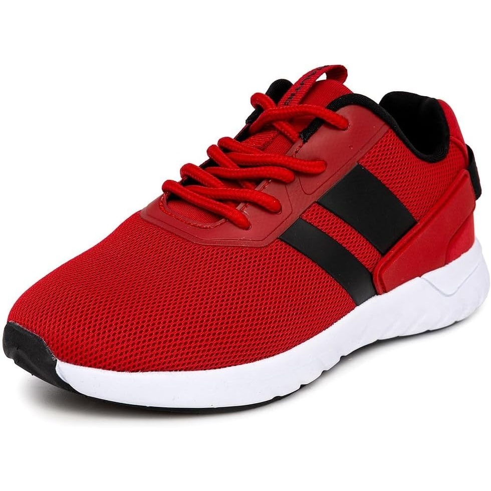 image:imageNautica Kids Running Sneakers  Comfortable Shoes for Boys and Girls  Sizes for Big amp Little Kids LaceUpBungee ManalapinRed Black