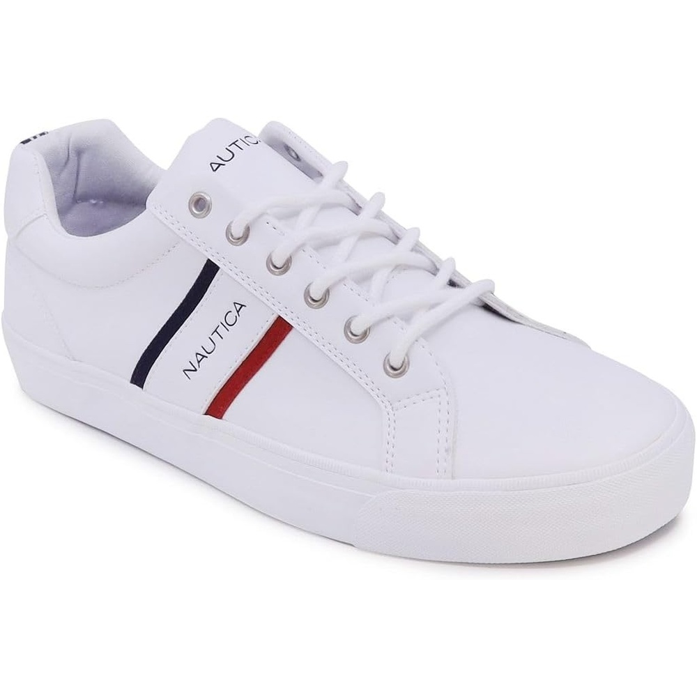 image:imageNautica Mens Casual Shoe Classic LaceUp Low Top Loafer Fashion Sneaker in Medium amp Wide Width SizesAvarywhite
