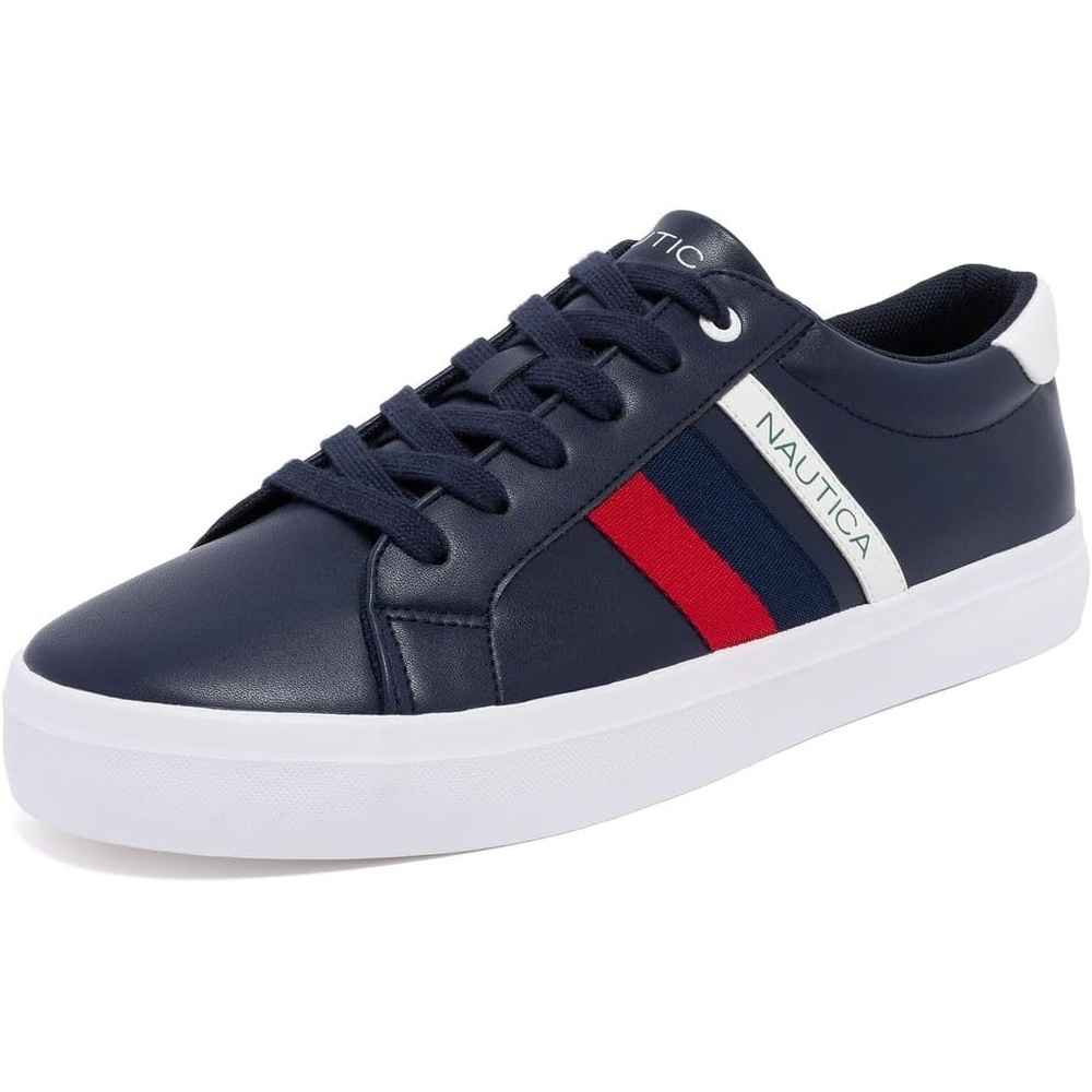 image:imageNautica Mens Casual Shoe Classic LaceUp Low Top Loafer Fashion Sneaker in Medium amp Wide Width SizesNavy Red White