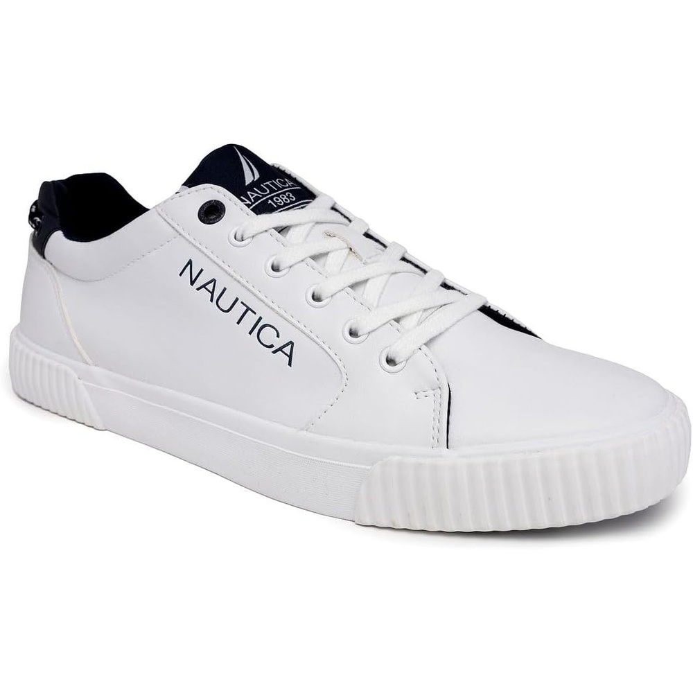 image:imageNautica Mens Casual Shoe Classic LaceUp Low Top Loafer Fashion Sneaker in Medium amp Wide Width SizesVenitowhite