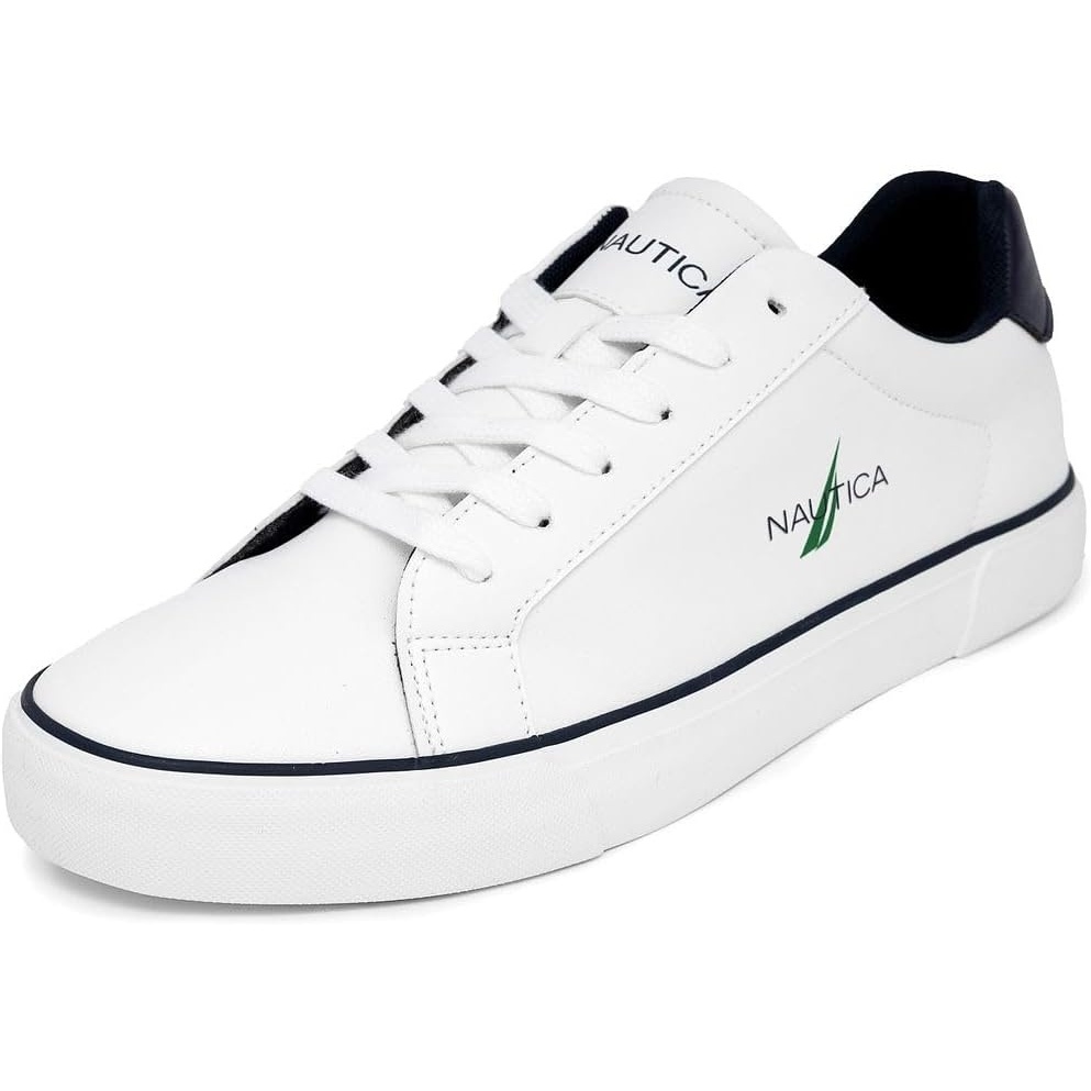 image:imageNautica Mens Casual Shoe Classic LaceUp Low Top Loafer Fashion Sneaker in Medium amp Wide Width SizesWhite Greenmyton